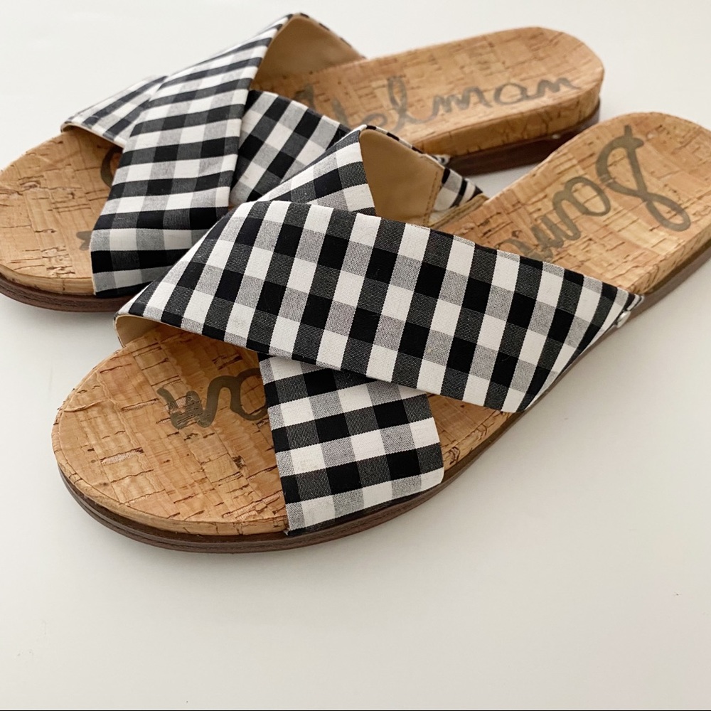Sam Edelman Black and White Checkered Flats - Picture 2 of 5